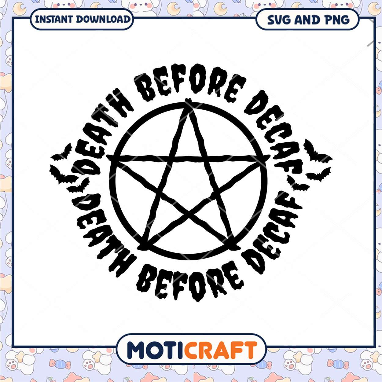 Death Before Decay Pentagram SVG Death Before Decay Pentagram SVG