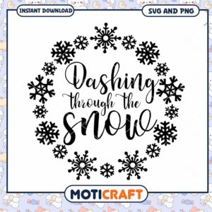 Dashing Through the Snow SVG Design