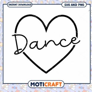 Dance Heart SVG Cut File