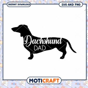Dachshund Dad SVG PNG Cut File