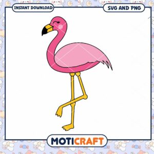 Cute Flamingo SVG PNG Instant Download