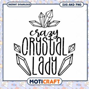 Crazy Crystal Lady SVG PNG