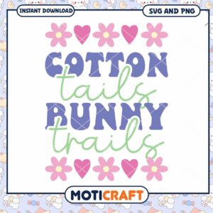 Cotton Tails Bunny Trails SVG PNG