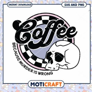 Coffee Skull SVG Cut File