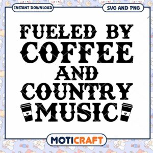Coffee Country Music SVG
