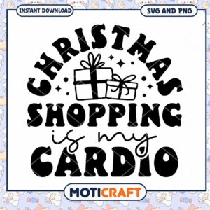 Christmas Shopping SVG Cardio Design