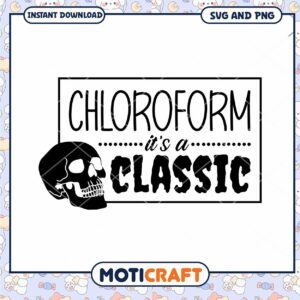 Chloroform Skull SVG PNG Instant Download