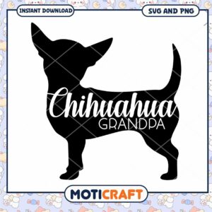 Chihuahua Grandpa SVG Cut File
