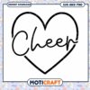Cheer Heart SVG PNG Instant Download