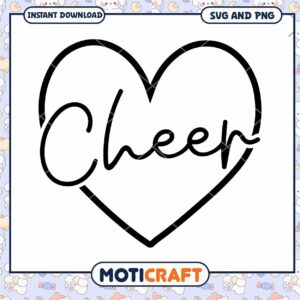 Cheer Heart SVG PNG Instant Download