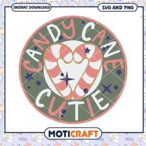 Candy Cane Cutie SVG PNG Cut File