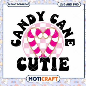 Candy Cane Cutie SVG PNG Download