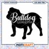 Bulldog Grandma SVG PNG Cut File 1 Bulldog Grandma SVG PNG Cut File