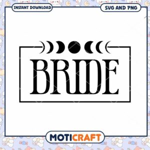 Bride SVG Moon Phase Wedding Design