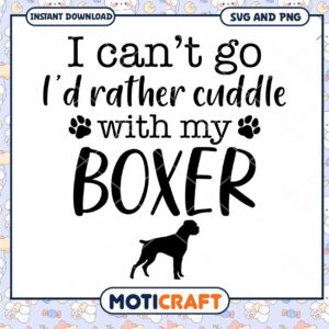 Boxer Dog SVG Cut File Cuddle Design