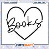 Books Heart SVG Cut File 1 Books Heart SVG Cut File