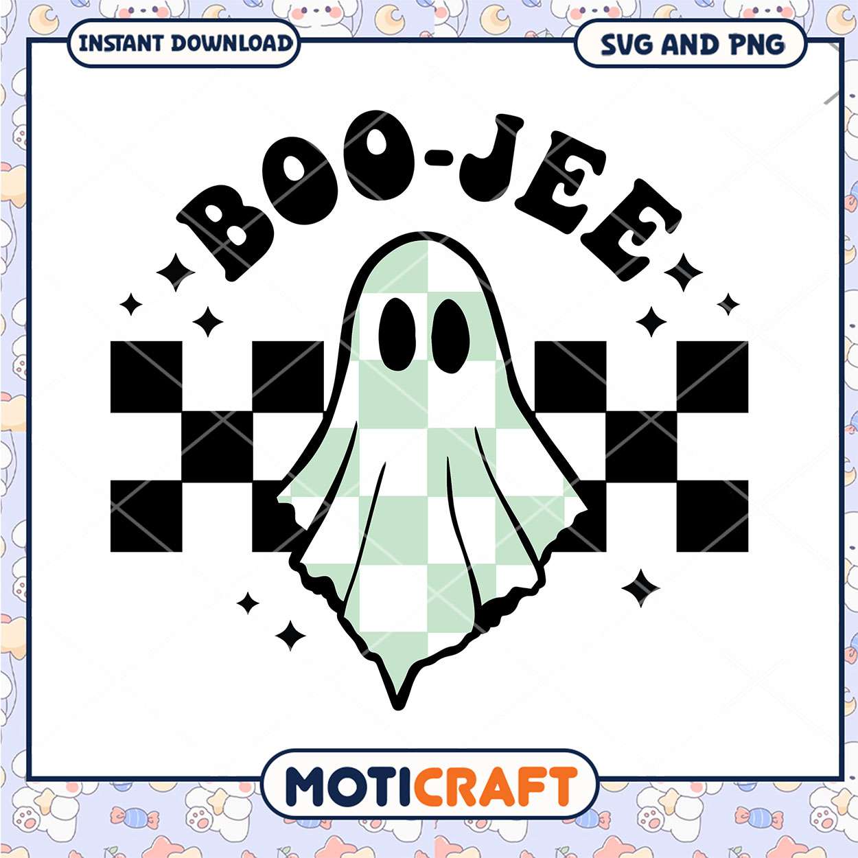 Boo Jee Ghost SVG Cut File Boo Jee Ghost SVG Cut File