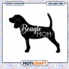 Beagle Mom SVG PNG Silhouette Cut File