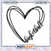 Basketball Heart SVG Cut File