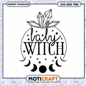 Baby Witch SVG Cut File