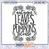 Autumn Leaves Pumpkins SVG PNG 2 Autumn Leaves Pumpkins SVG PNG