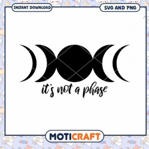 Triple Moon Goddess SVG PNG Instant Download