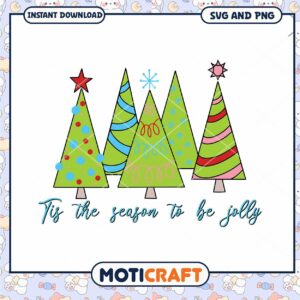 Tis the Season SVG Jolly Christmas Trees