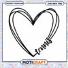 Tennis Heart SVG PNG Instant Download
