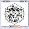 Teacher Runs on Coffee and Magic SVG PNG