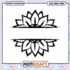 Sunflower SVG Split Monogram Flower Design 1 Sunflower SVG Split Monogram Flower Design