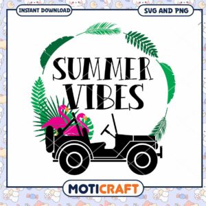 Summer Vibes Jeep SVG PNG Download