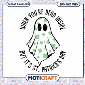St Patricks Day Ghost SVG PNG Instant Download