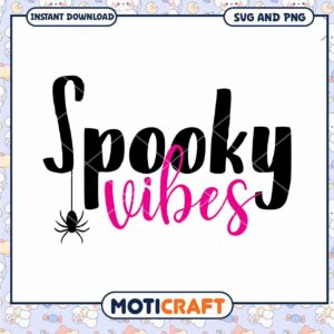 Spooky Vibes SVG Design for Halloween Perfect for Crafting and Decor