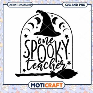 Spooky Teacher SVG Halloween Witch Hat Design