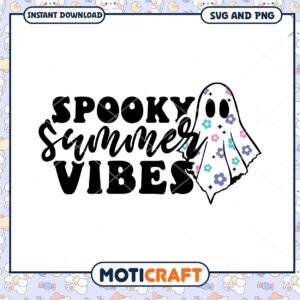 Spooky Summer Vibes SVG Ghost Design for Fun Seasonal Decor Online