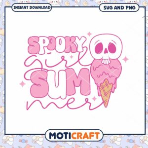 Spooky Girl Summer SVG PNG Instant Download