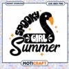 Spooky Girl Summer Flamingo SVG