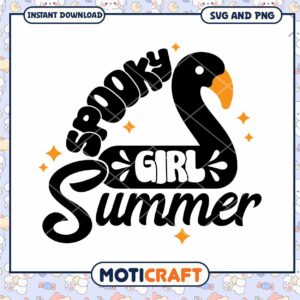 Spooky Girl Summer Flamingo SVG