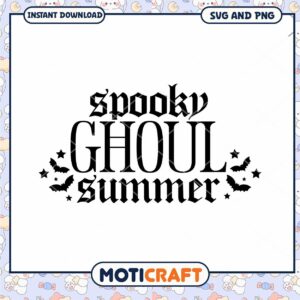 Spooky Ghoul Summer SVG PNG Instant Download