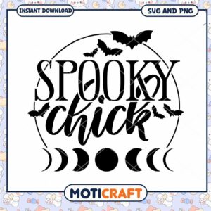Spooky Chick SVG Halloween Design Instant Download