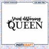 Social Distancing Queen SVG Cut File
