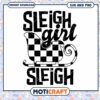 Sleigh Girl SVG Checkered Sleigh Design 1 Sleigh Girl SVG Checkered Sleigh Design