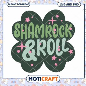 Shamrock & Roll SVG Cut File Instant Download