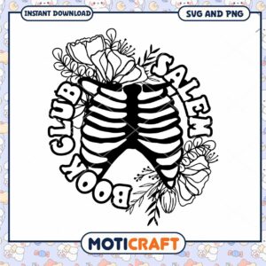 Salem Book Club Ribcage SVG Cut File