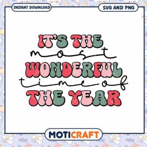 Retro Christmas SVG Most Wonderful Time