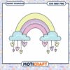 Rainbow with Hearts SVG PNG Instant Download 2 Rainbow with Hearts SVG PNG Instant Download