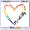 Rainbow Heart Proudly SVG PNG Download 1 Rainbow Heart Proudly SVG PNG Download