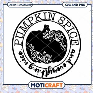 Pumpkin Spice SVG and PNG Instant Download