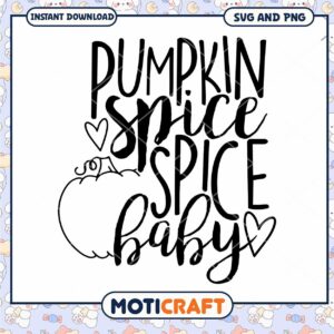 Pumpkin Spice Baby SVG PNG Instant Download