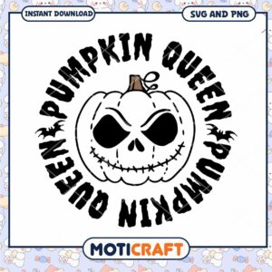 Pumpkin Queen SVG Jack Skellington Pumpkin Design